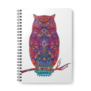 Wirobound Softcover Notebook, A5 Owl